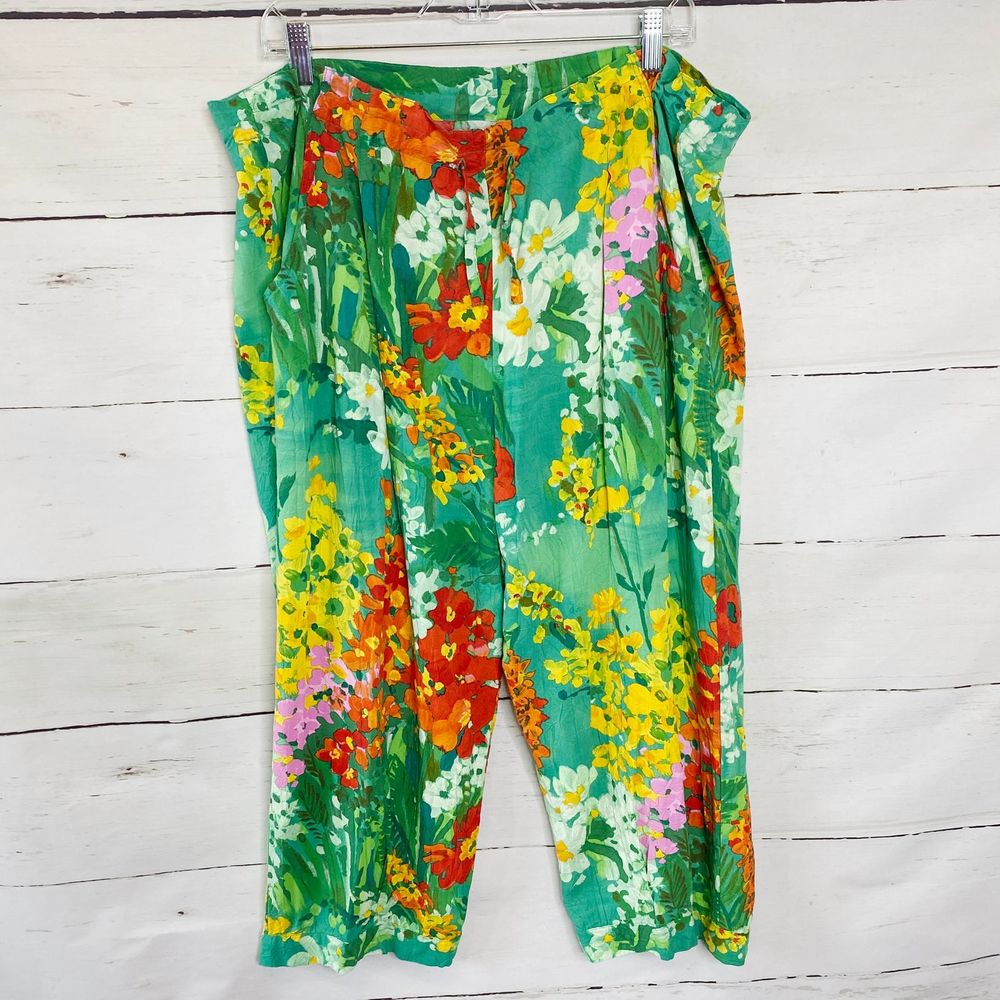 Jams World Watercolor Jardin Floral Capri Pants